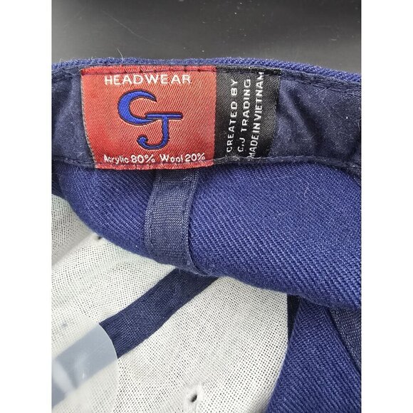 Blue Baseball Cap With Metallic "S" Logo Embroidered Details & Adjustable Strap - Picture 8 of 8